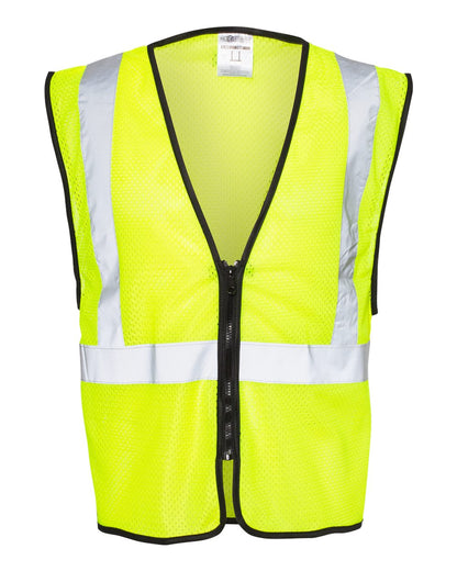 Kishigo Unisex Zippered Mesh Economy Class 2 Vest - 1547-1548