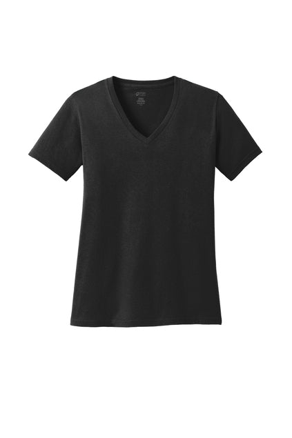 Port & Co™ Women's Core Cotton V-Neck Tee