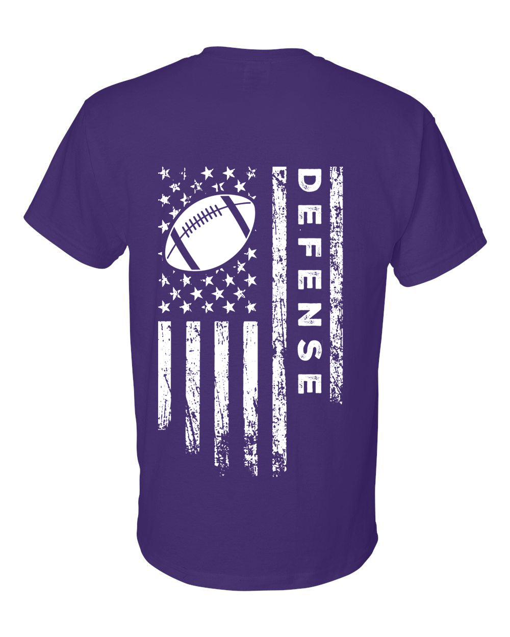 DEFENSE /U.S.A. FLAG T-Shirt - ADULT White Lettering/White Flag
